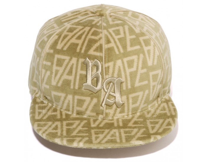 Кепка Bape Logo Monogram Velour Cap Beige