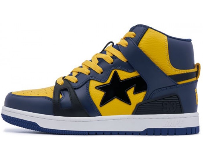 Bape Sta 93 HI Navy Blue Yellow