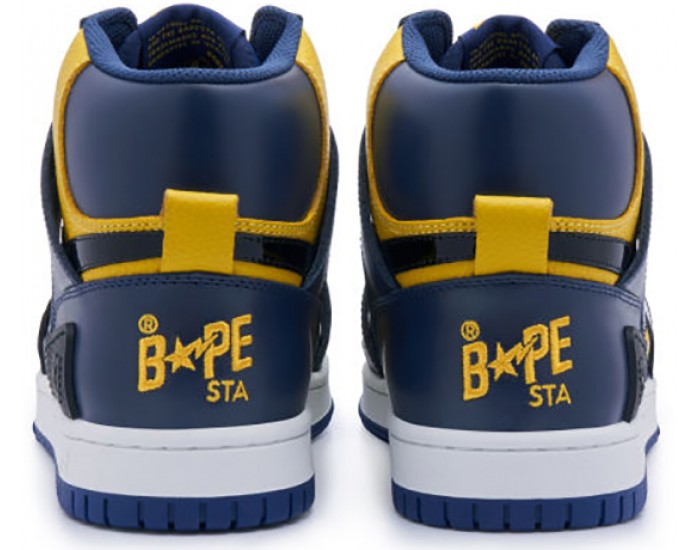 Bape Sta 93 HI Navy Blue Yellow