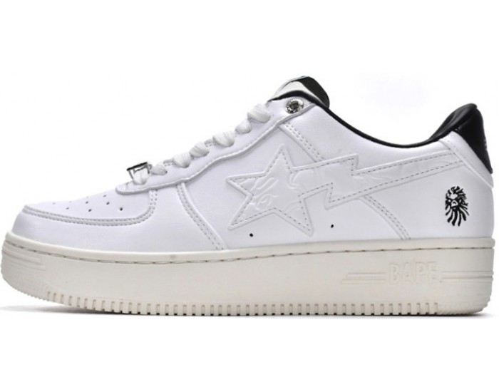 Bape Sta M2 Leather Black White Silver