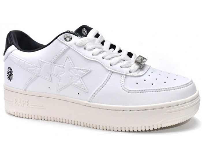 Bape Sta M2 Leather Black White Silver