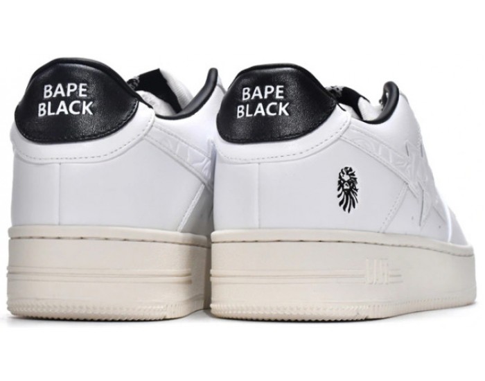 Bape Sta M2 Leather Black White Silver