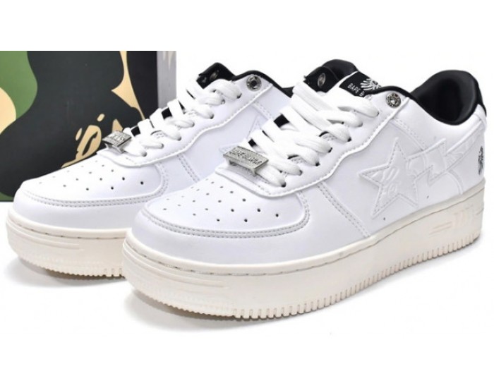 Bape Sta M2 Leather Black White Silver