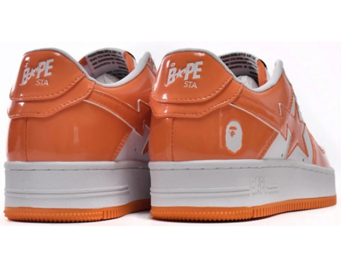 Bape Sta M2 Leather White Orange