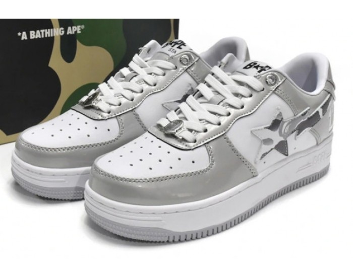 Bape Sta M2 White Grey Mirror Surface