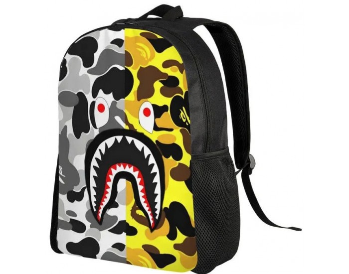 Рюкзак Bape Color Camo Shark Day Pack Grey Yellow